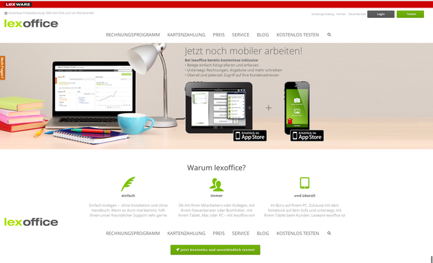 Lexoffice Online Rechnungsprogramm